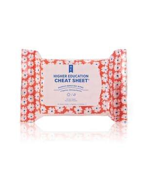 Higher Education Cheat Sheet Makeup Removing Wipes - 25 Count, All Skin Types
